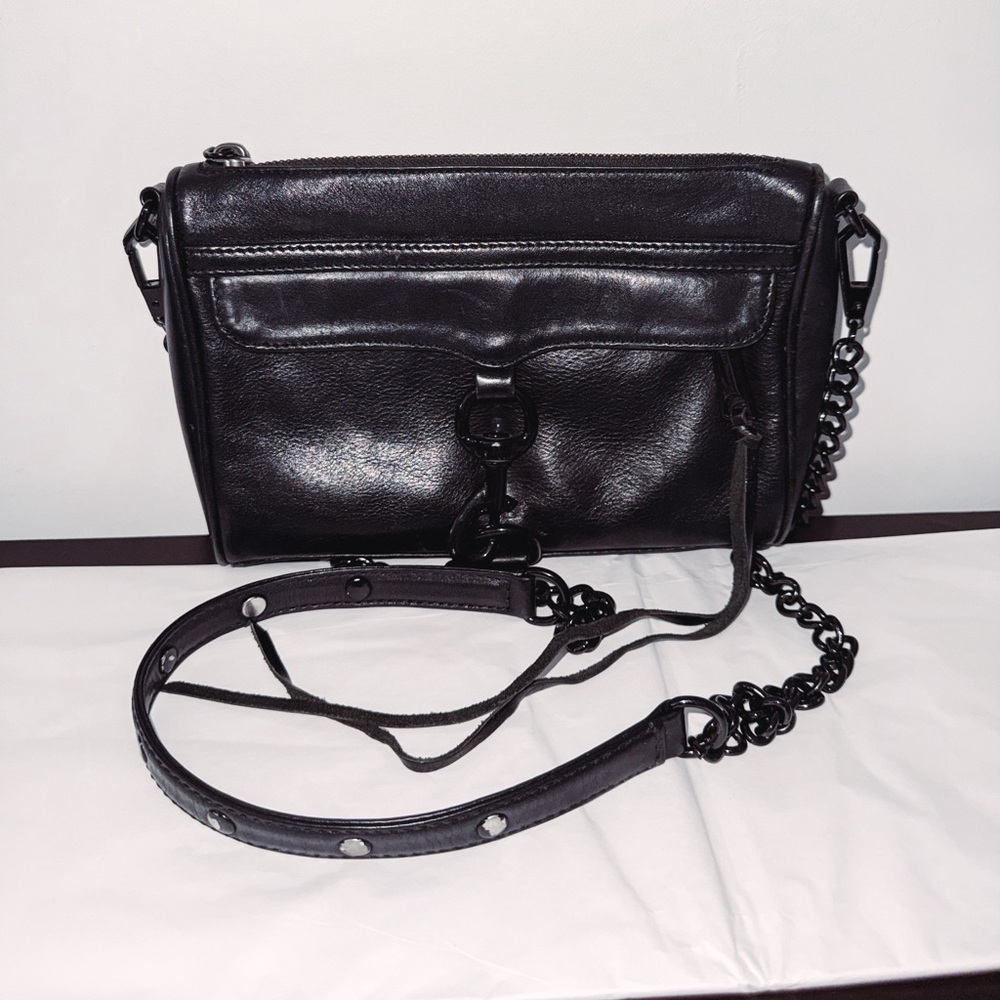 Rebecca Minkoff Black Crossbody Bag with Chain Strap